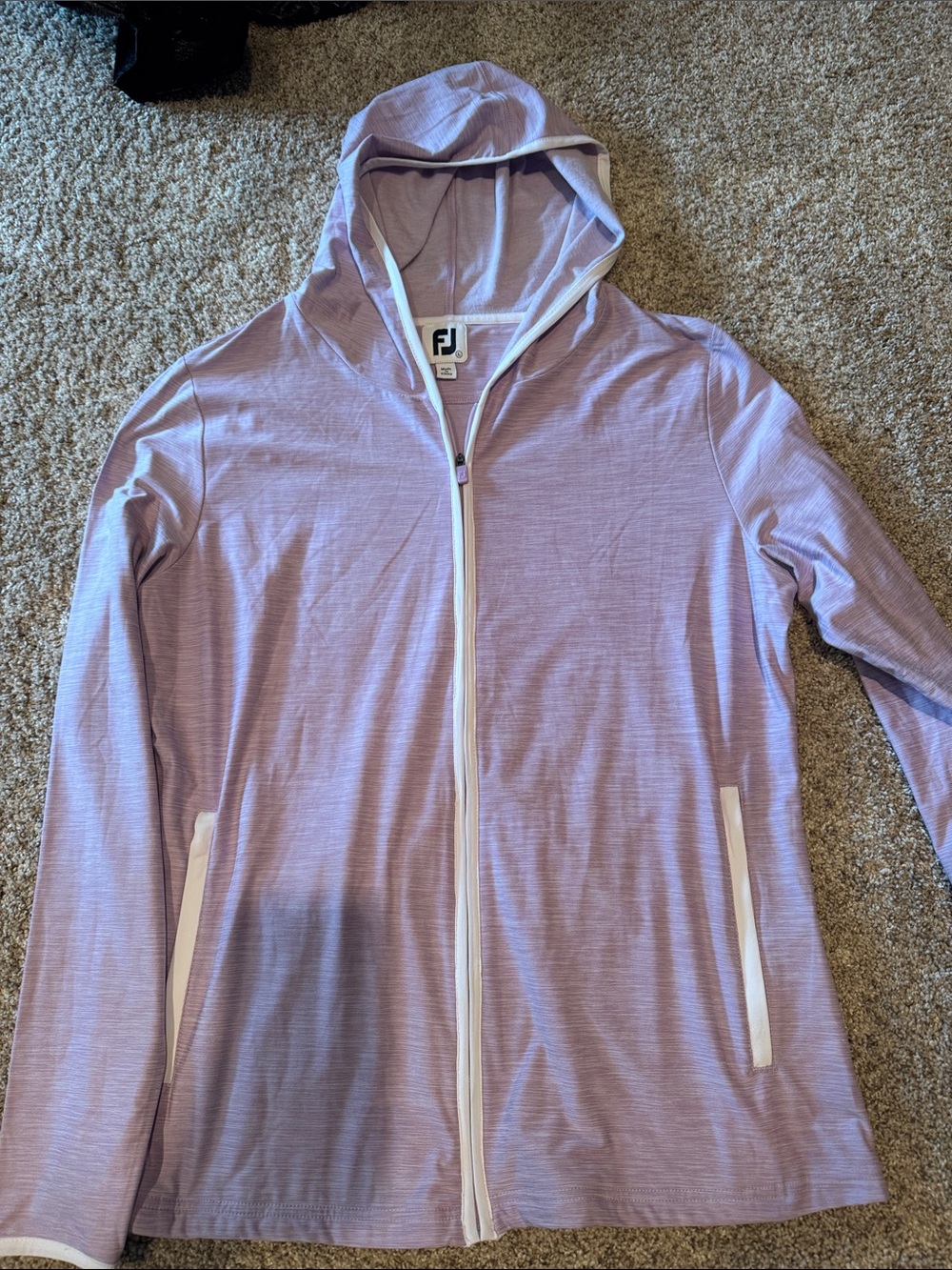 FootJoy Light Lavender Hooded Zip Utility Jacket